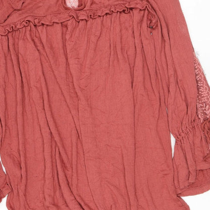 Womens UK Size 8 ASOS Pink Tunic Blouse