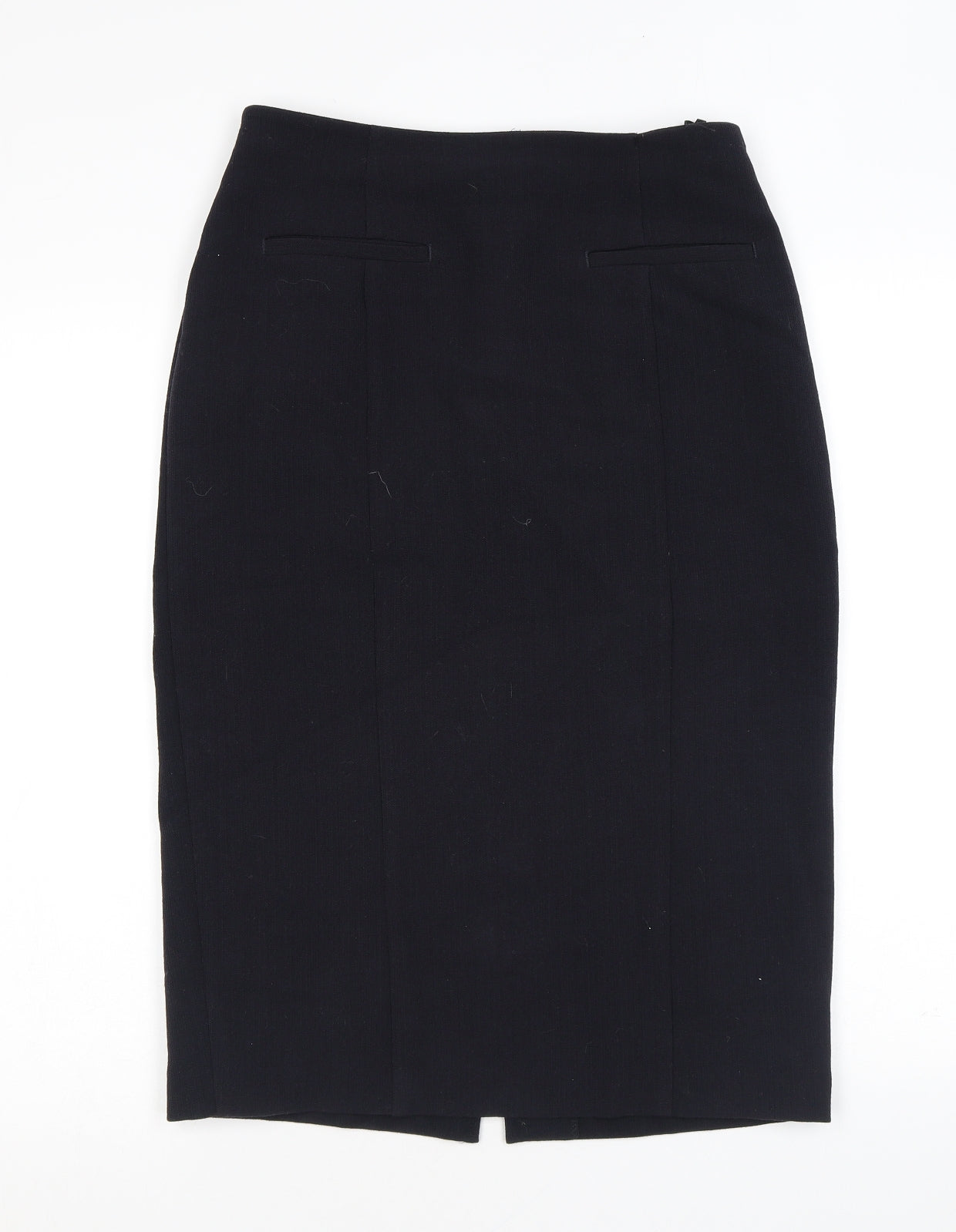 Marks and Spencer Womens Blue Polyester Straight & Pencil Skirt Size 12 Zip