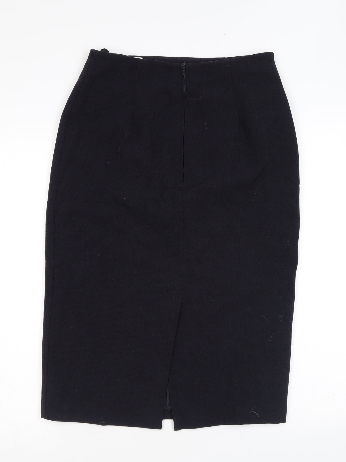 Marks and Spencer Womens Blue Polyester Straight & Pencil Skirt Size 12 Zip