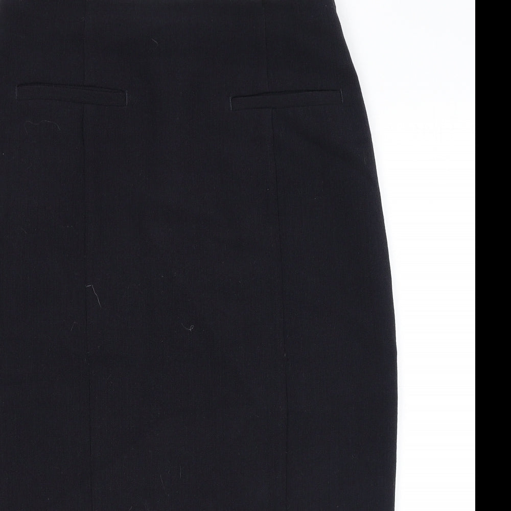Marks and Spencer Womens Blue Polyester Straight & Pencil Skirt Size 12 Zip