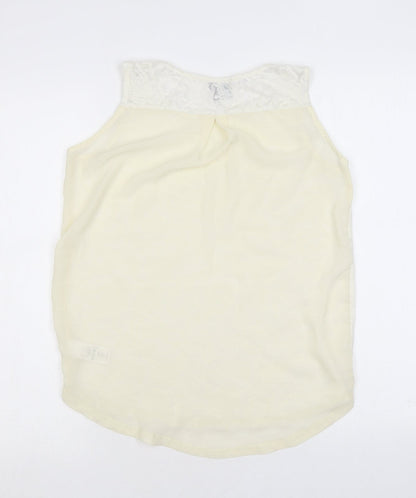 Womens UK Size 8 NEXT Ivory Basic Tank