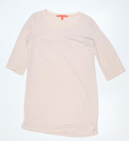 Mango Womens Pink Polyester A-Line Size M Scoop Neck Pullover