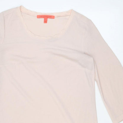 Mango Womens Pink Polyester A-Line Size M Scoop Neck Pullover