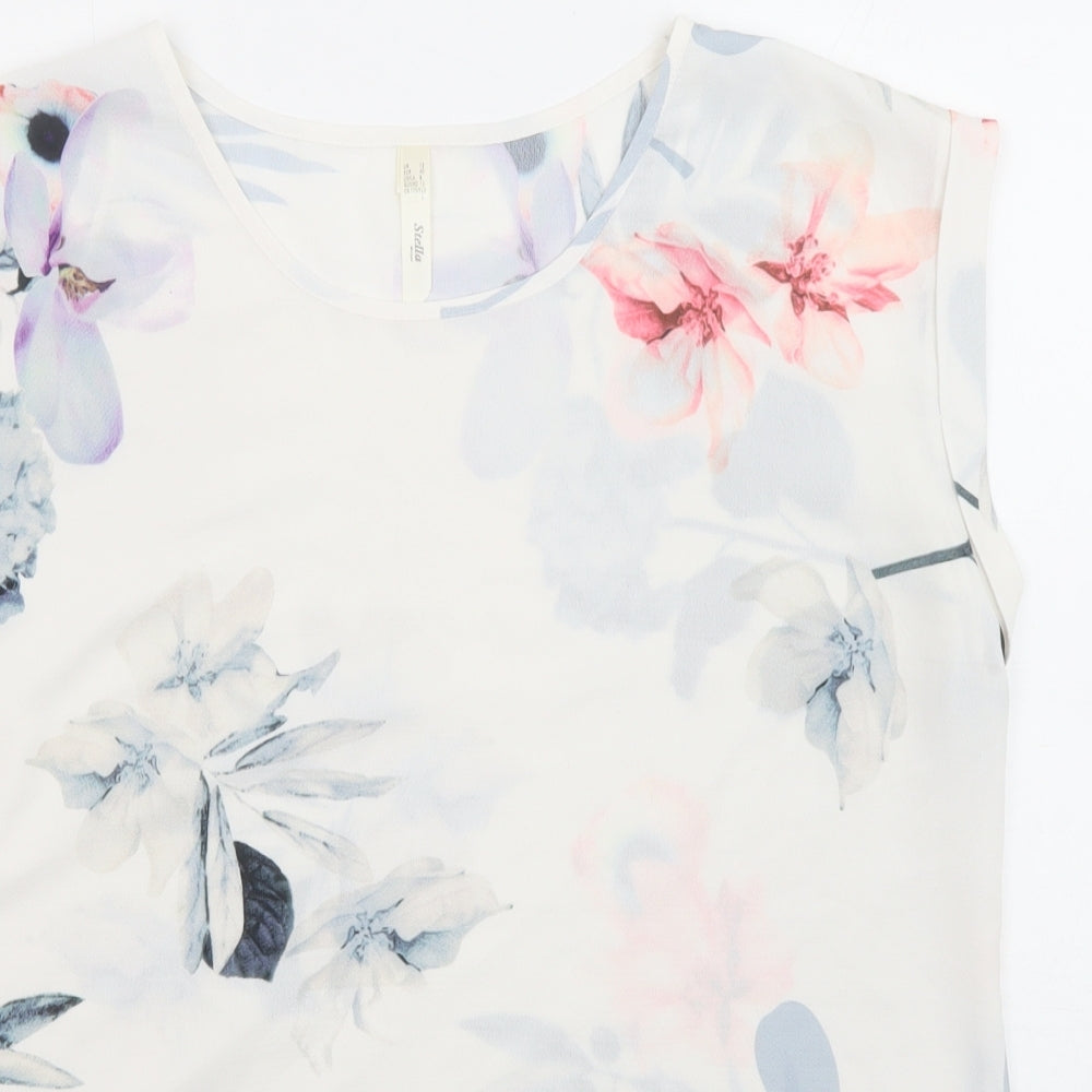 Womens UK Size 12 Stella White Basic Blouse