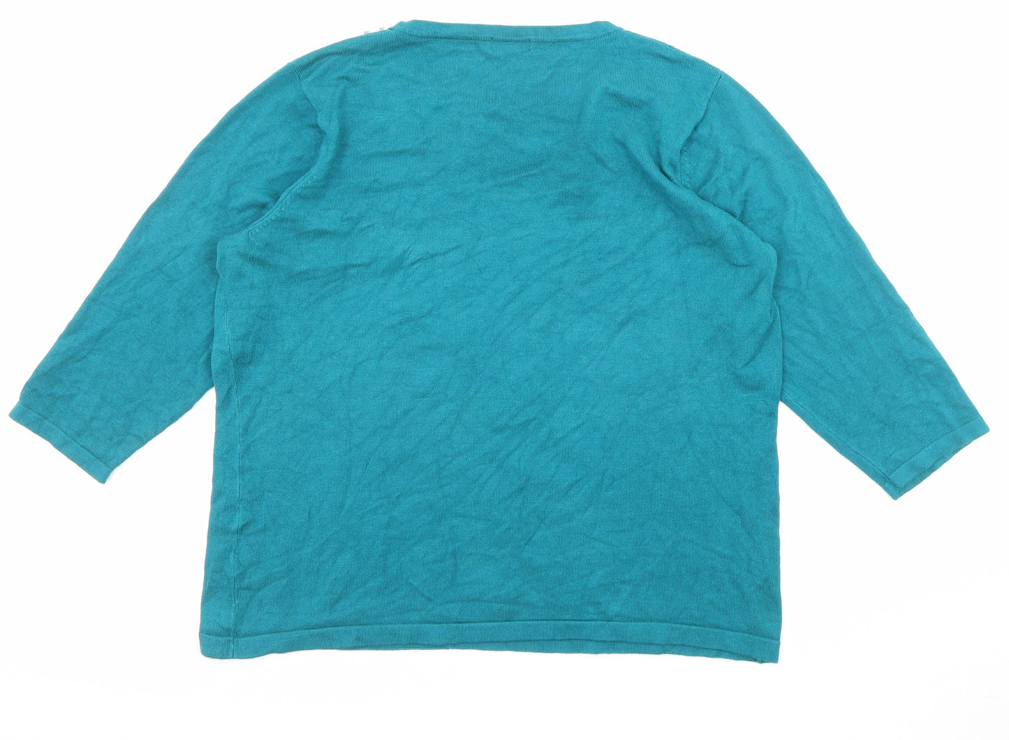 Womens UK Size XL Bonmarché Green Pullover Jumper
