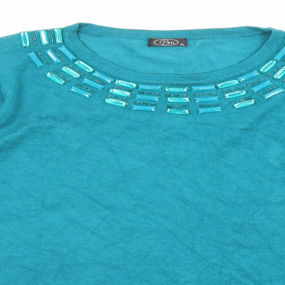 Womens UK Size XL Bonmarché Green Pullover Jumper