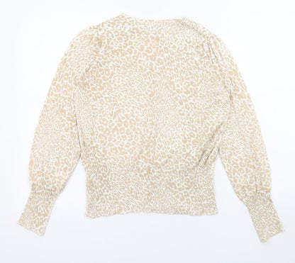 Womens UK Size M Marks and Spencer Beige Pullover Jumper