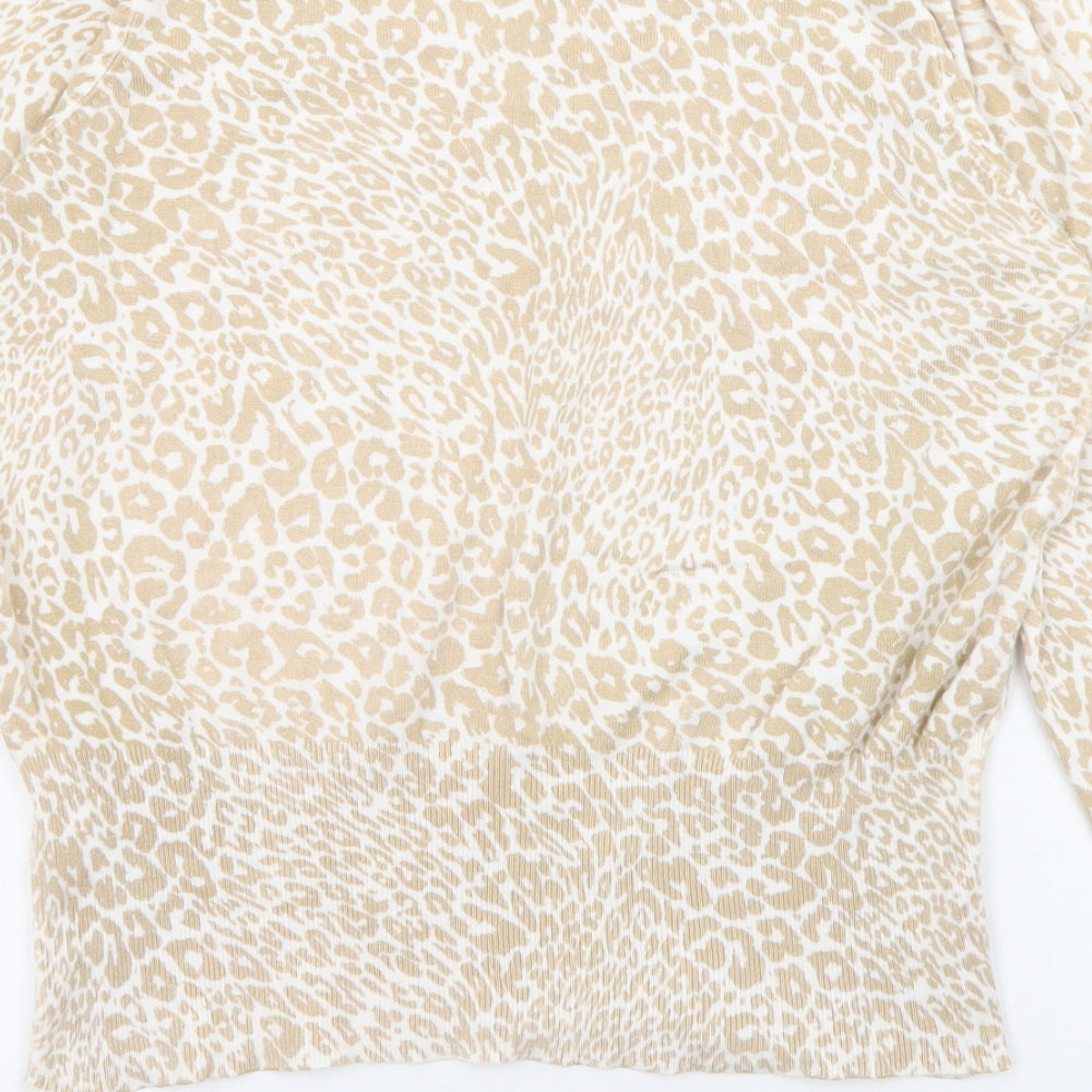 Womens UK Size M Marks and Spencer Beige Pullover Jumper