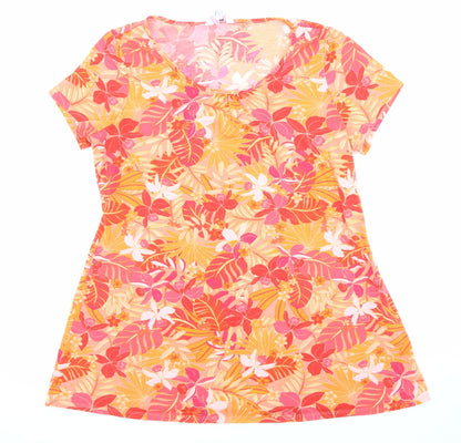 Womens UK Size 16 Julipa Multicoloured Basic Blouse