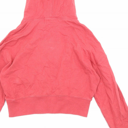 Urban Revivo Womens Red Cotton Pullover Hoodie Size 8 Drawstring - World Tour