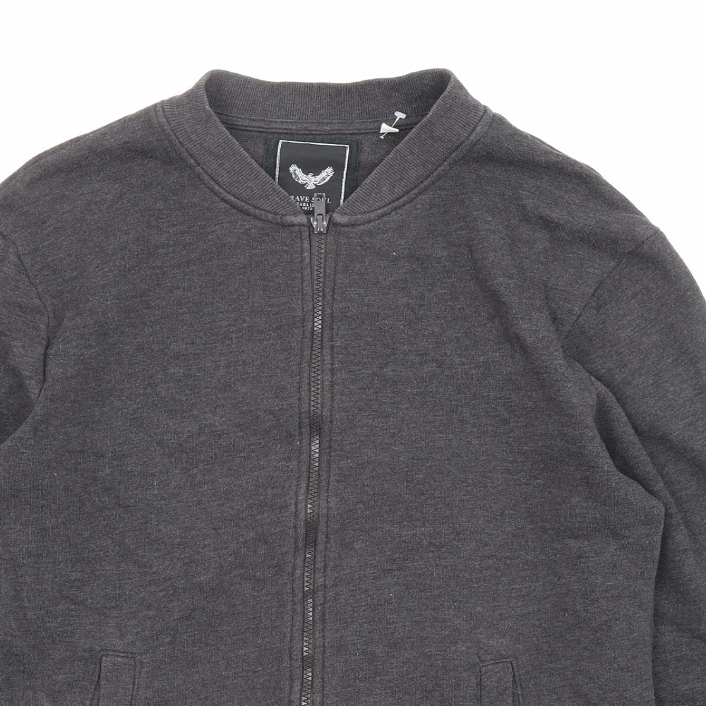 Mens UK Size M Brave Soul Grey Jacket