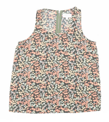 Womens UK Size 10 Apricot Multicoloured Basic Tank
