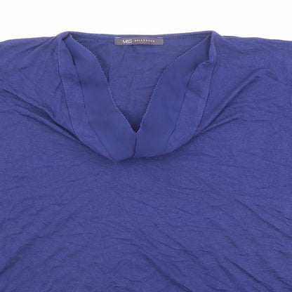 Womens UK Size 16 Marks and Spencer Blue Basic T-Shirt