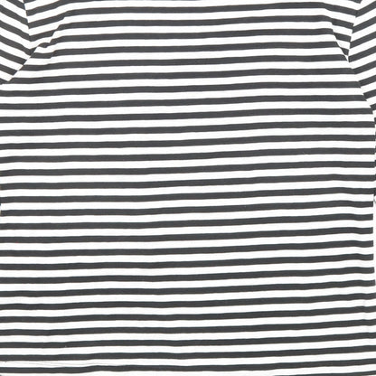 Womens UK Size 8 Warehouse Black Basic T-Shirt