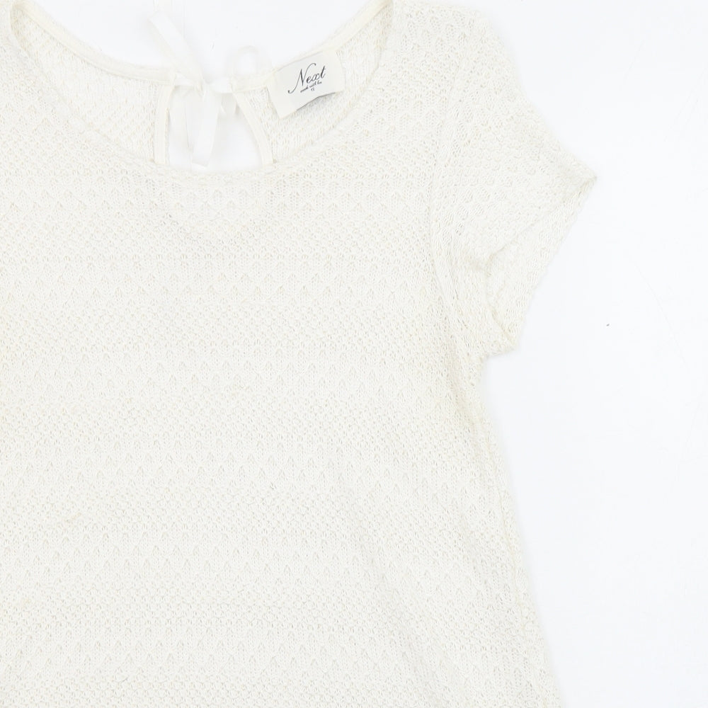 Womens UK Size 12 NEXT Ivory Pullover Jumper