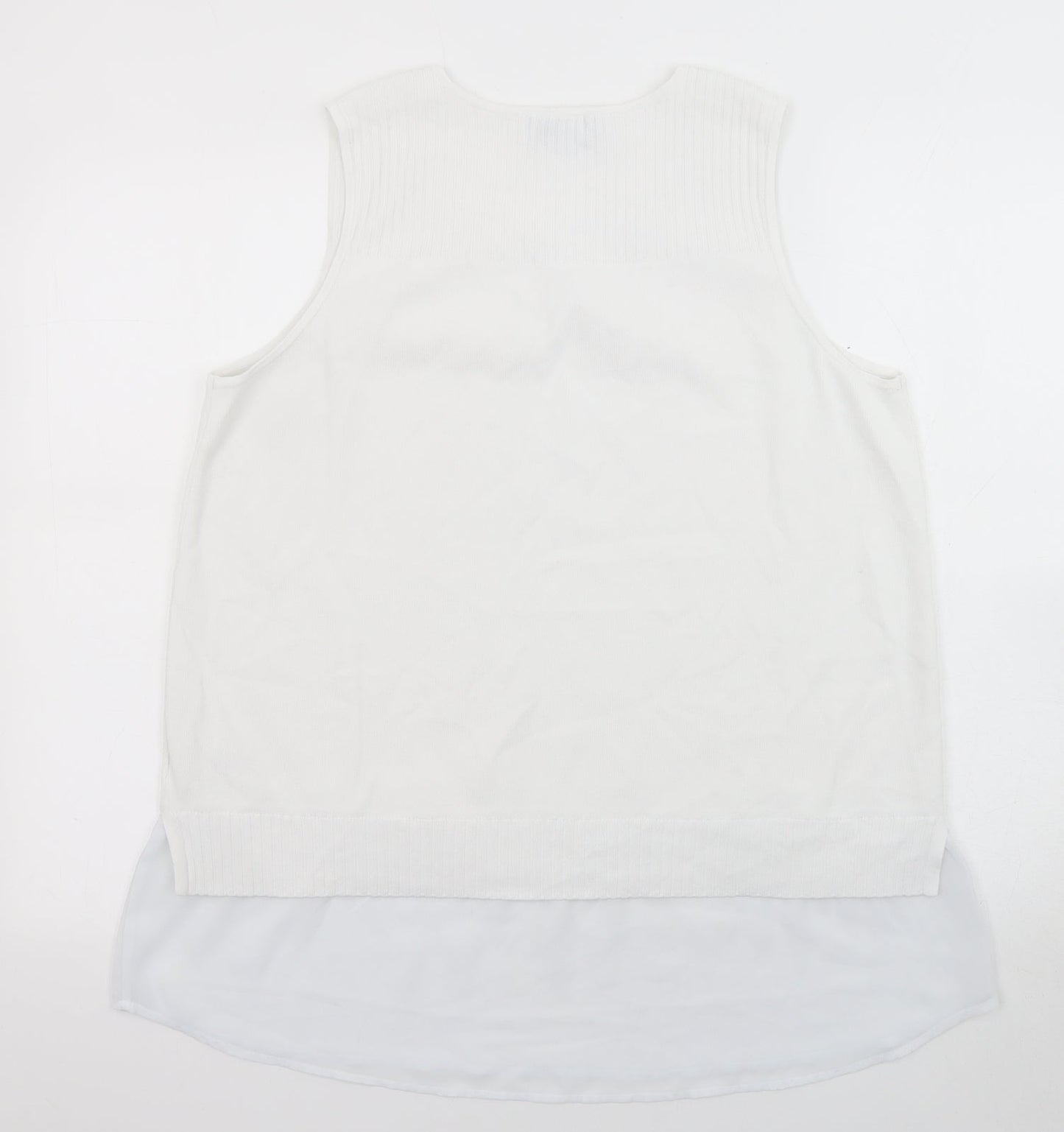 Womens UK Size L NEXT White Pullover Jumper
