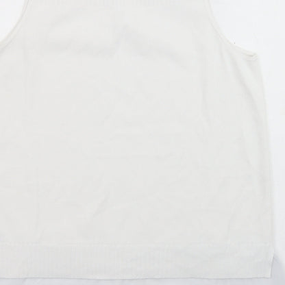 Womens UK Size L NEXT White Pullover Jumper
