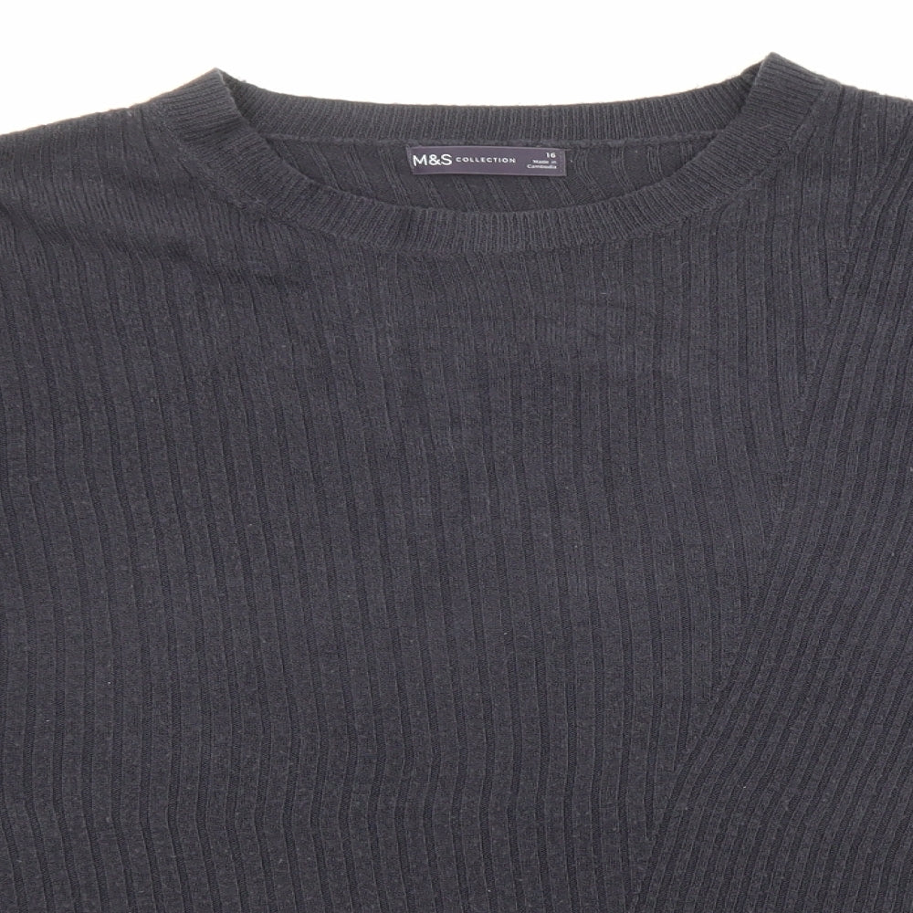 Womens UK Size 16 Marks and Spencer Blue Pullover Jumper