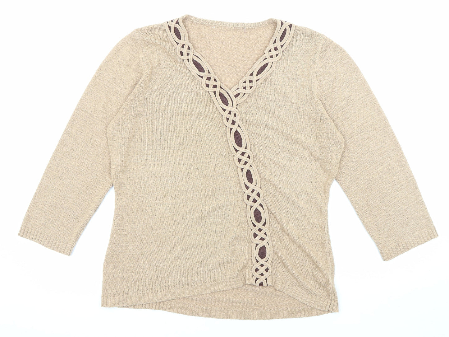 Womens UK Size M Stephen Beige Pullover Jumper