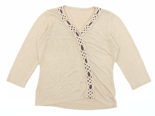 Womens UK Size M Stephen Beige Pullover Jumper