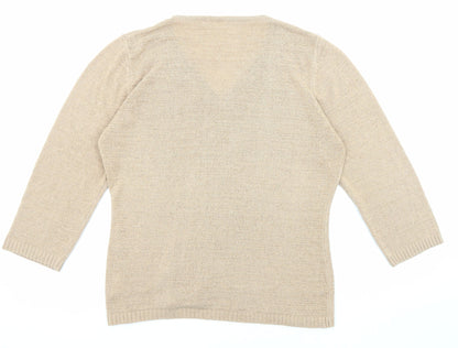 Womens UK Size M Stephen Beige Pullover Jumper