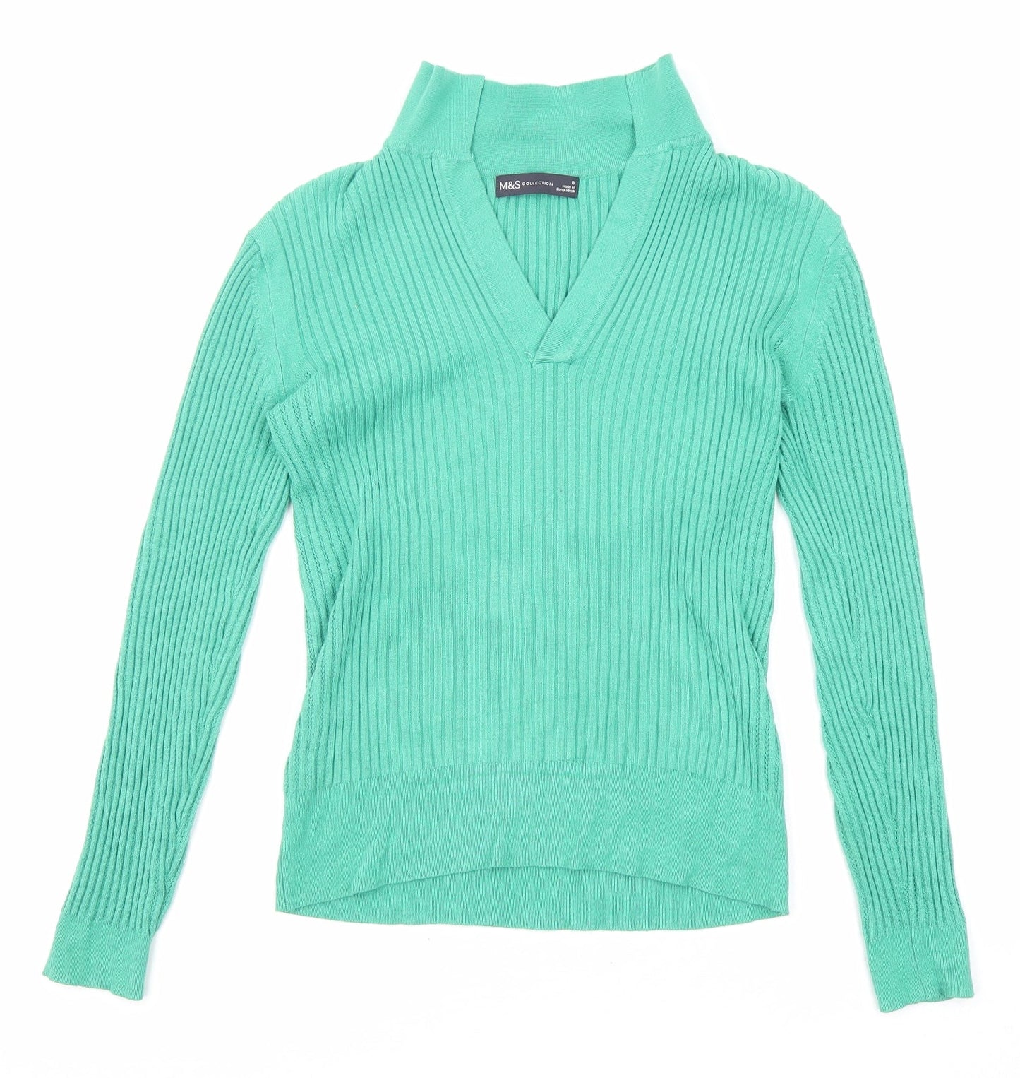 Womens UK Size 8 Marks and Spencer Green Pullover Jumper