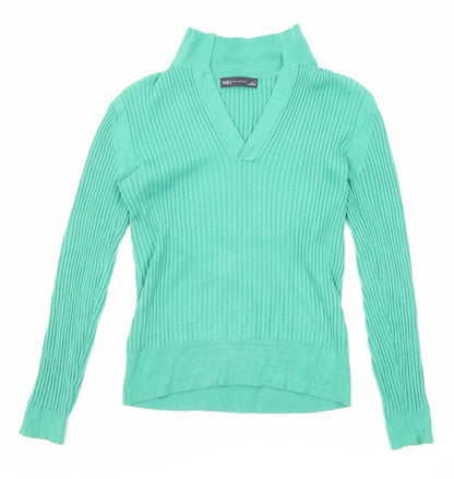 Womens UK Size 8 Marks and Spencer Green Pullover Jumper
