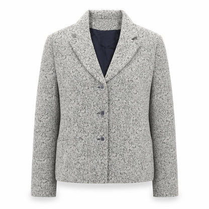Diva Womens Grey Jacket Blazer Size 10 Button - Textured