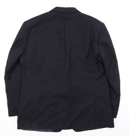 Marks and Spencer Mens Blue Polyester Jacket Suit Jacket Size 42 Regular - Smart