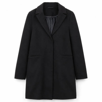 Womens UK Size 8 Topshop Black Overcoat