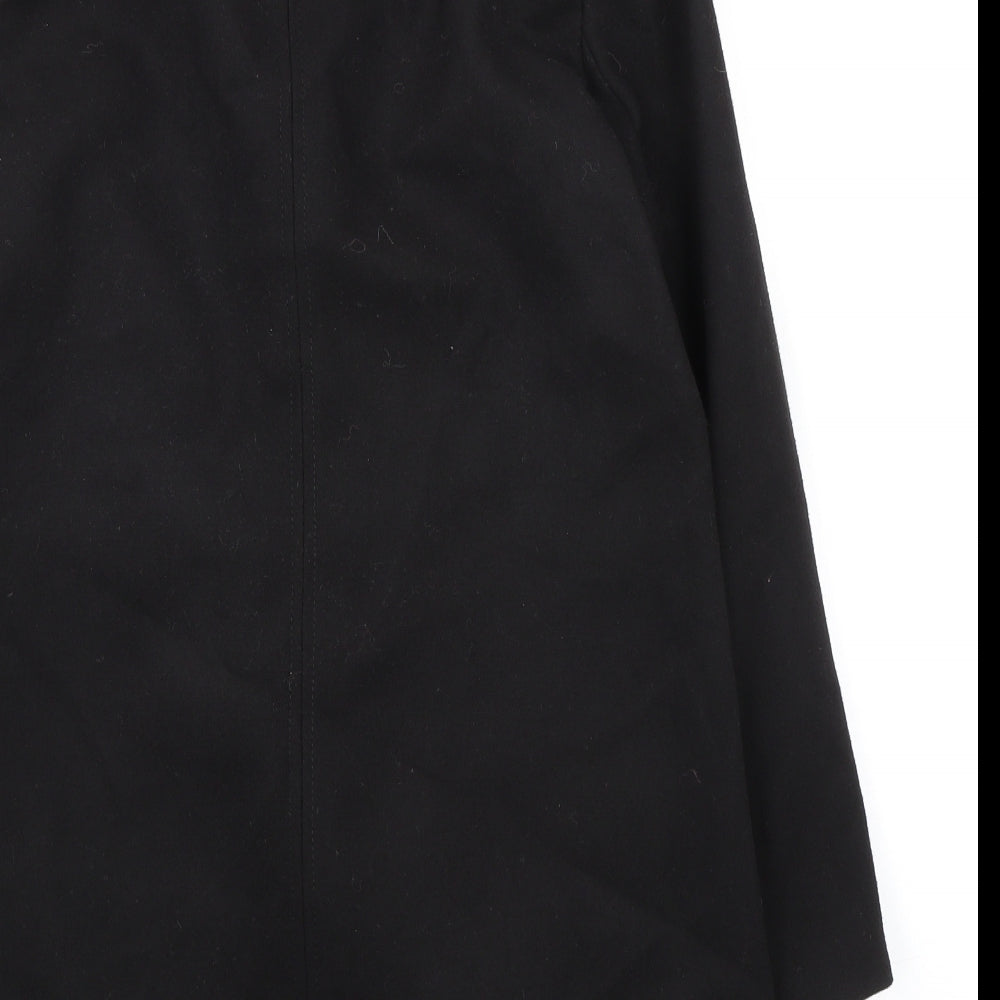 Womens UK Size 8 Topshop Black Overcoat