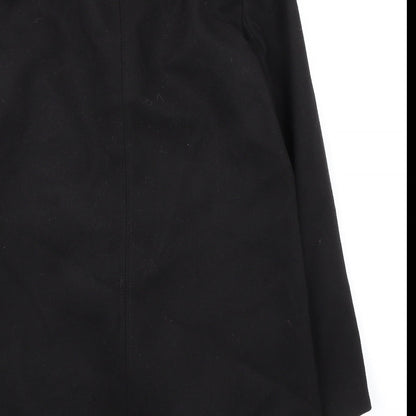 Womens UK Size 8 Topshop Black Overcoat