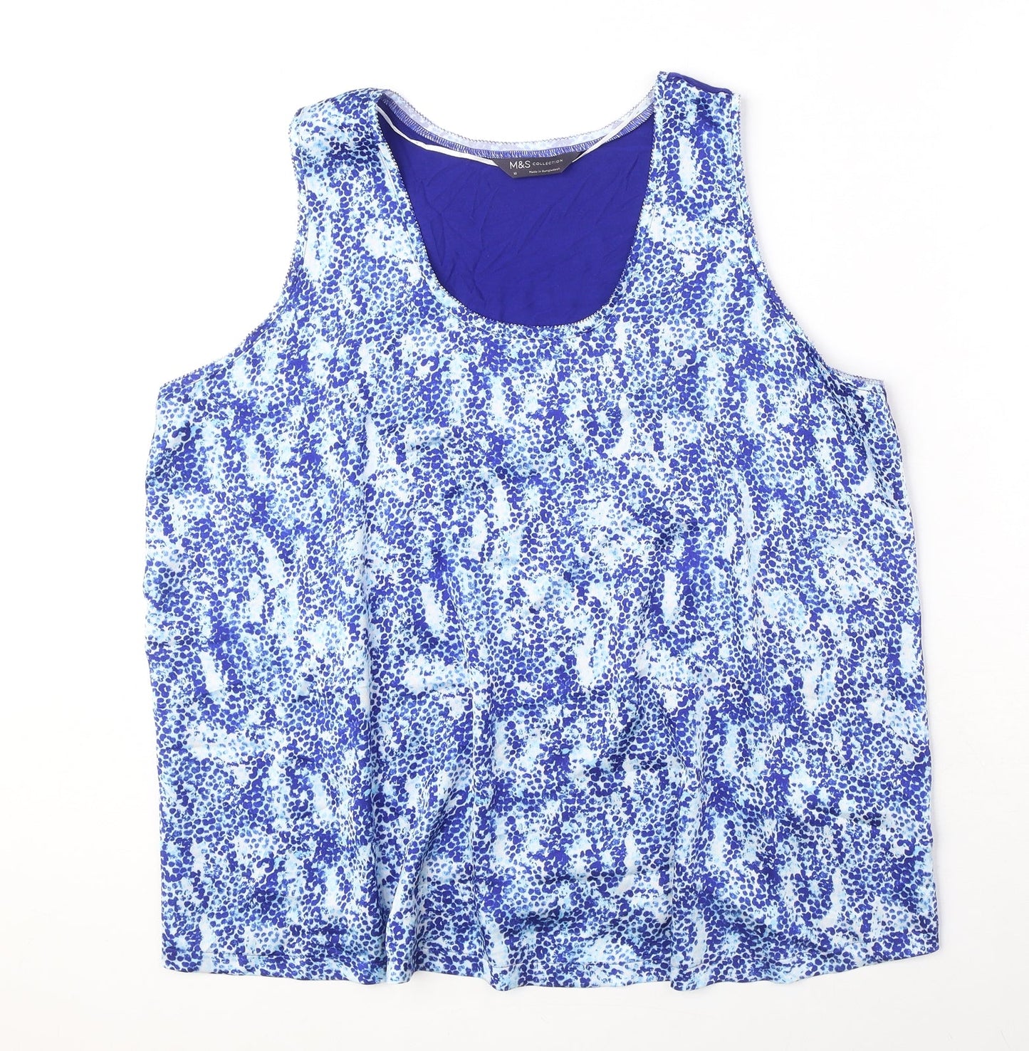 Womens UK Size 16 Marks and Spencer Blue Basic Blouse
