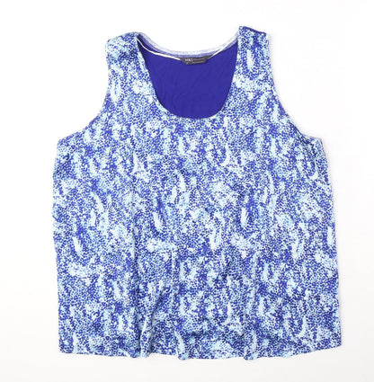 Womens UK Size 16 Marks and Spencer Blue Basic Blouse