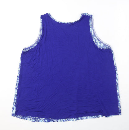 Womens UK Size 16 Marks and Spencer Blue Basic Blouse