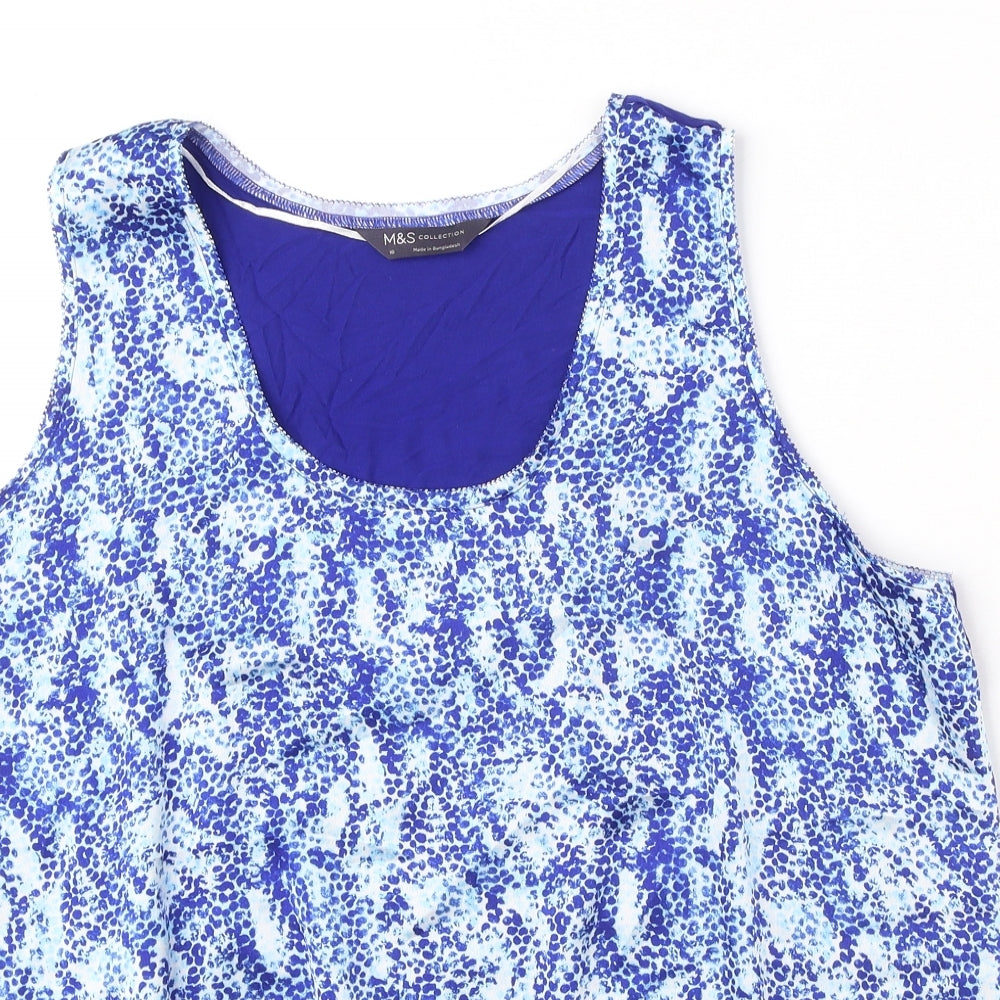 Womens UK Size 16 Marks and Spencer Blue Basic Blouse