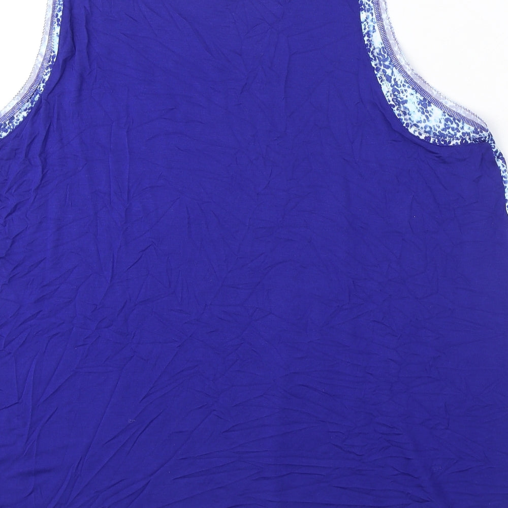 Womens UK Size 16 Marks and Spencer Blue Basic Blouse