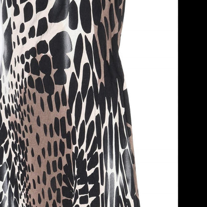 Principles Womens Black Geometric Polyester A-Line Size 10 Cowl Neck Pullover