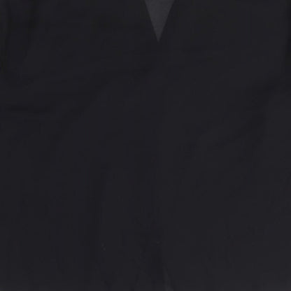 Jessica Holbrook Womens Black Polyester Basic Button-Up Size XL Collared