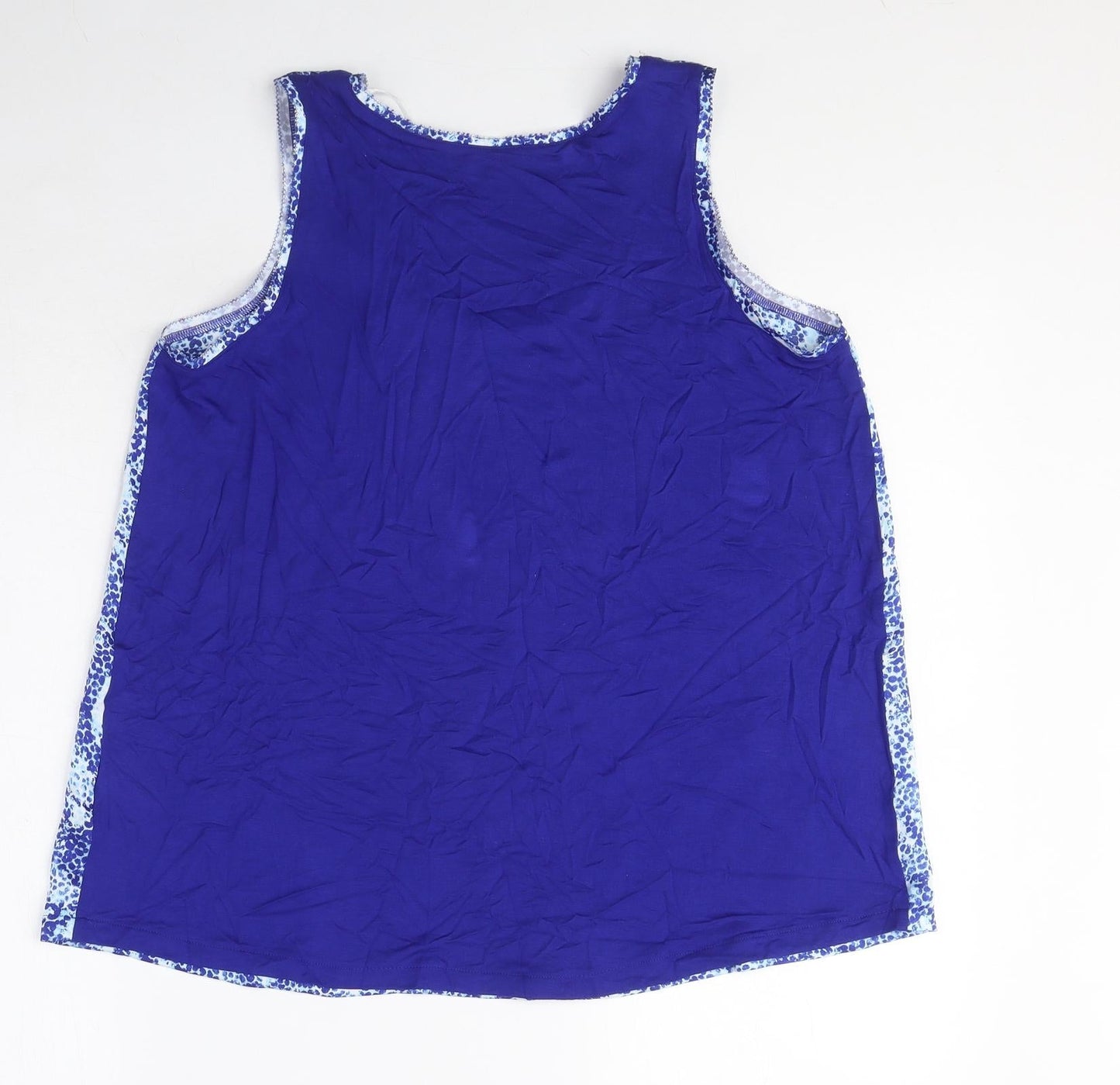 Womens UK Size 10 Marks and Spencer Blue Basic Tank