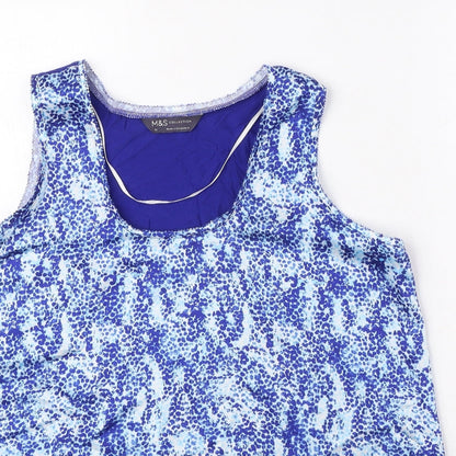 Womens UK Size 10 Marks and Spencer Blue Basic Tank