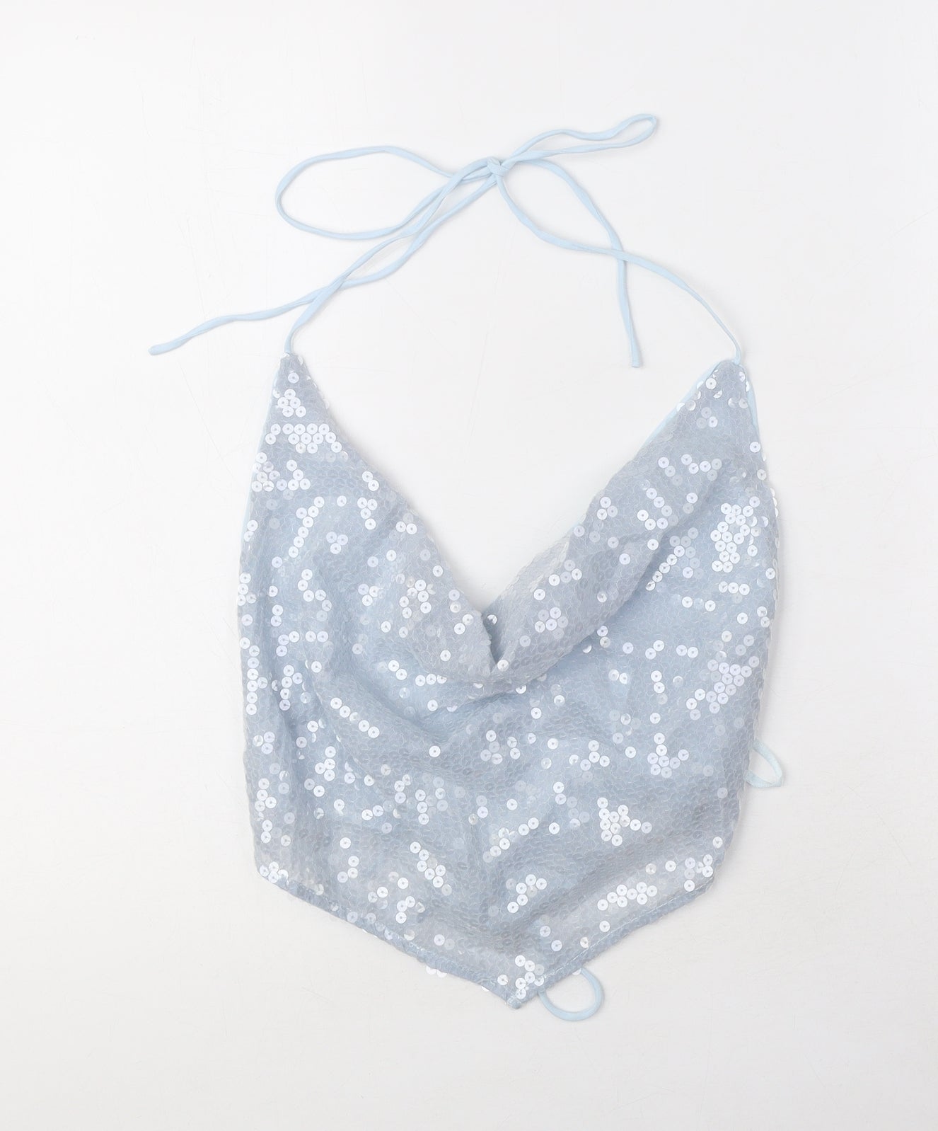 Womens UK Size 10 ASOS Blue Cropped Blouse