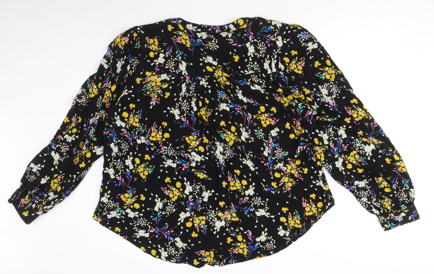 Womens UK Size 12 Marks and Spencer Black Basic Button-Up