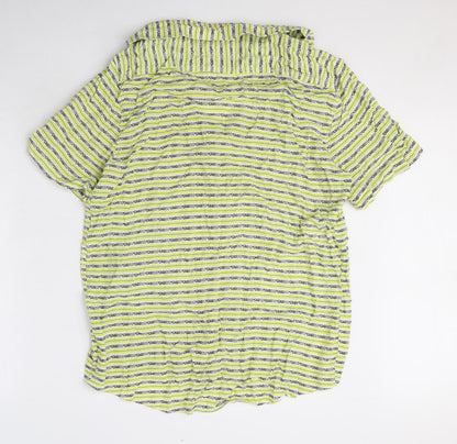 Womens UK Size L Zara Yellow Basic Button-Up