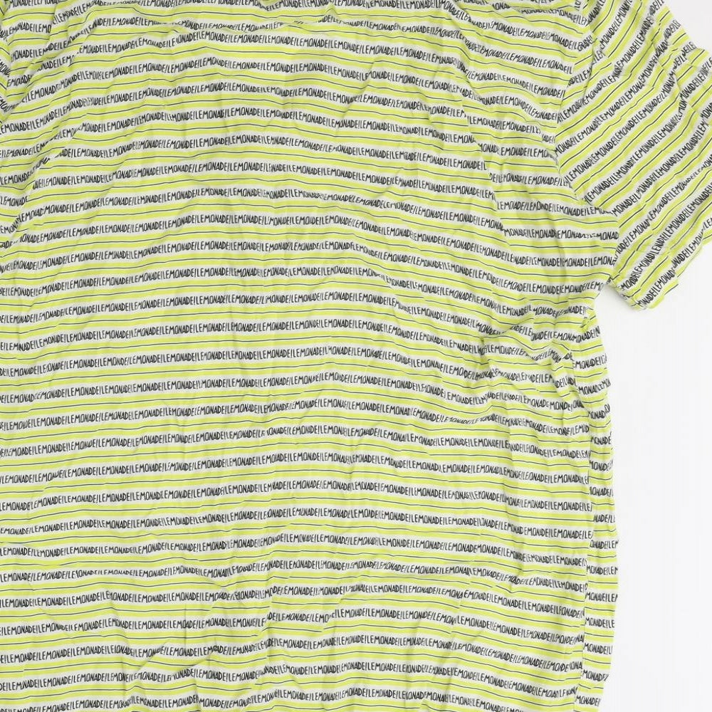 Womens UK Size L Zara Yellow Basic Button-Up