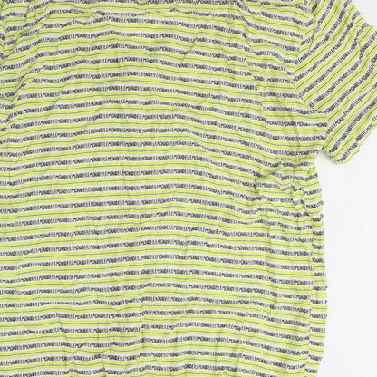 Womens UK Size L Zara Yellow Basic Button-Up