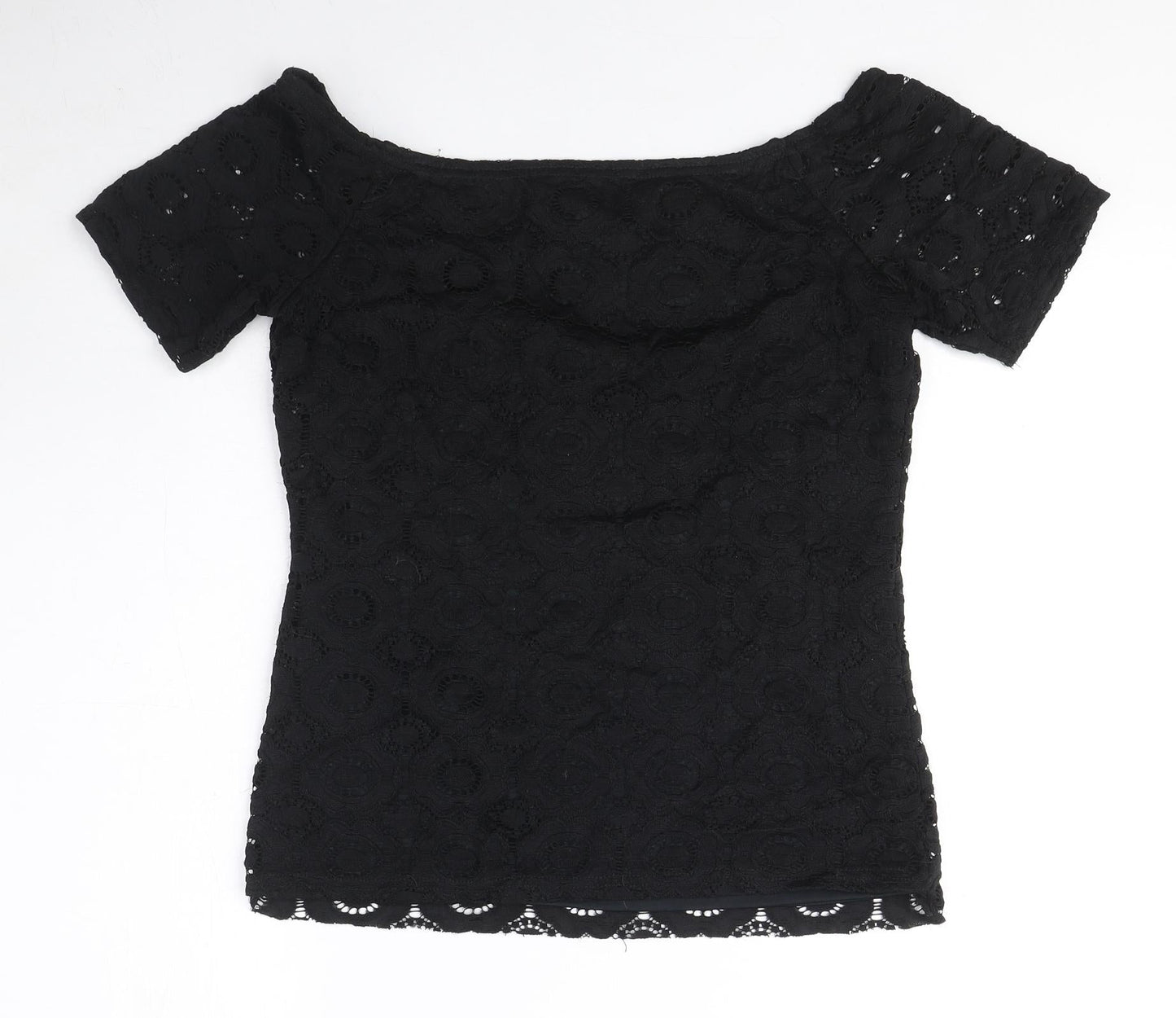 Womens UK Size 10 Dorothy Perkins Black Basic Blouse