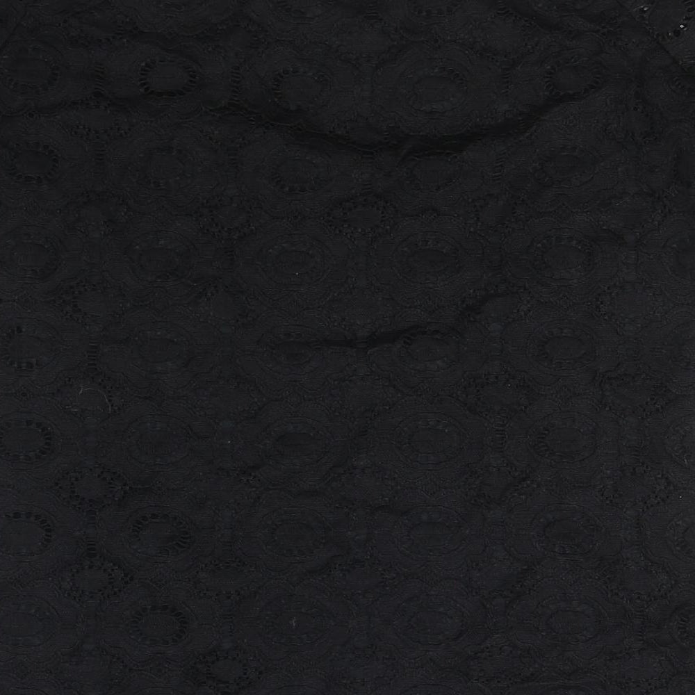 Womens UK Size 10 Dorothy Perkins Black Basic Blouse