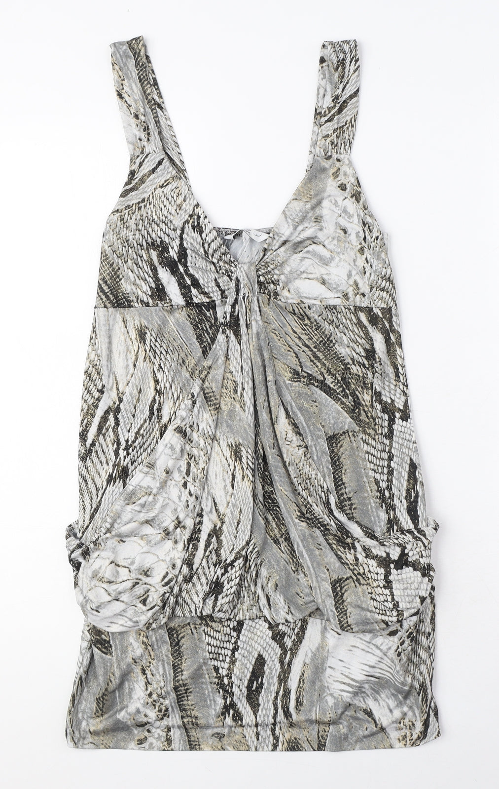 Womens UK Size 12 New Look Grey Tunic Tank