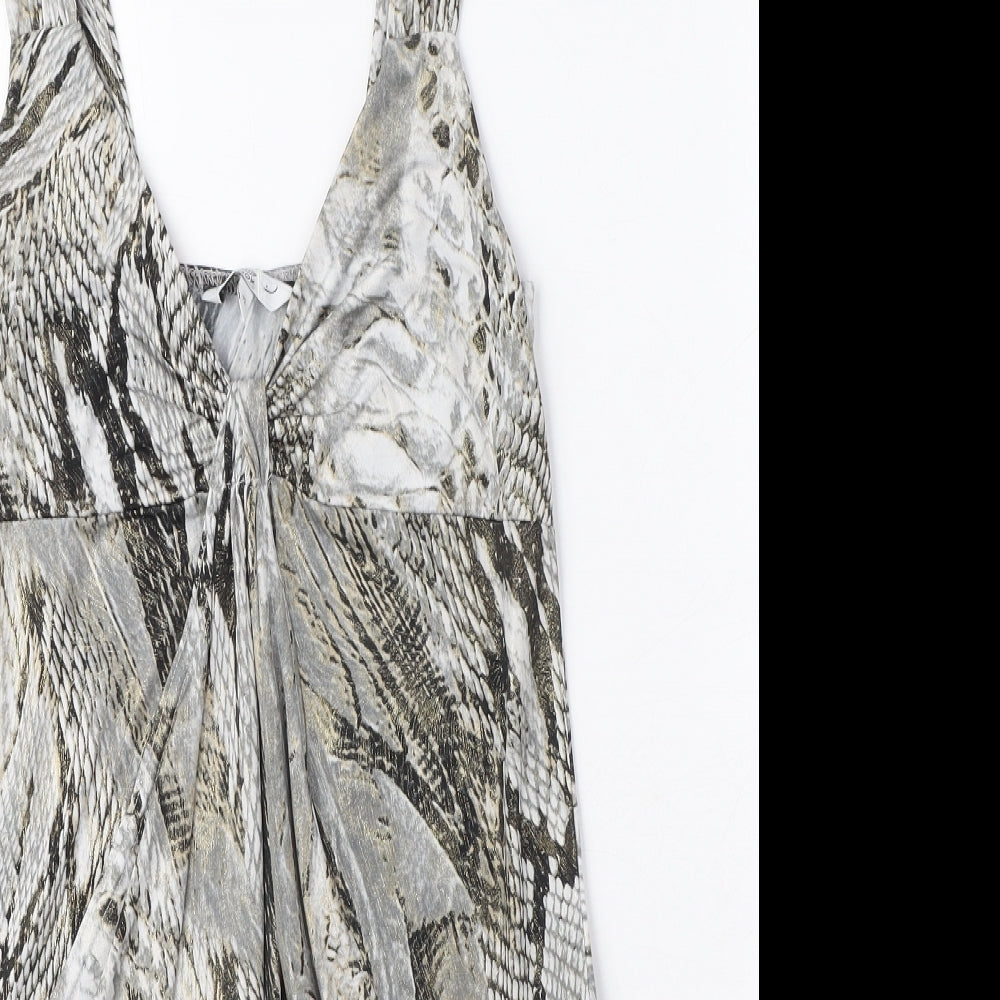 Womens UK Size 12 New Look Grey Tunic Tank